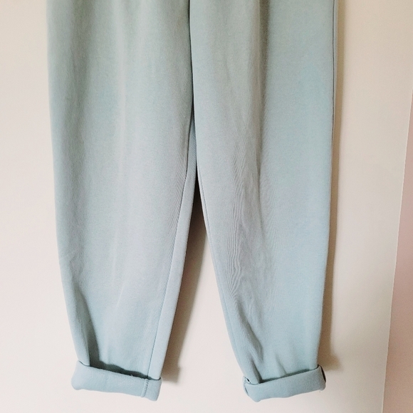 Vintage 90s Sage Green Cottagecore Floral Embroidery Sweat Pants - Picture 4 of 6